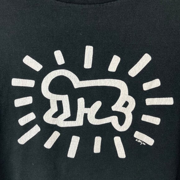 KEITH HARING VINTAGE ORIGINAL POP SHOP 80'S / 90'S T-SHIRT RADIANT BABY & DOG - Picture 3 of 5